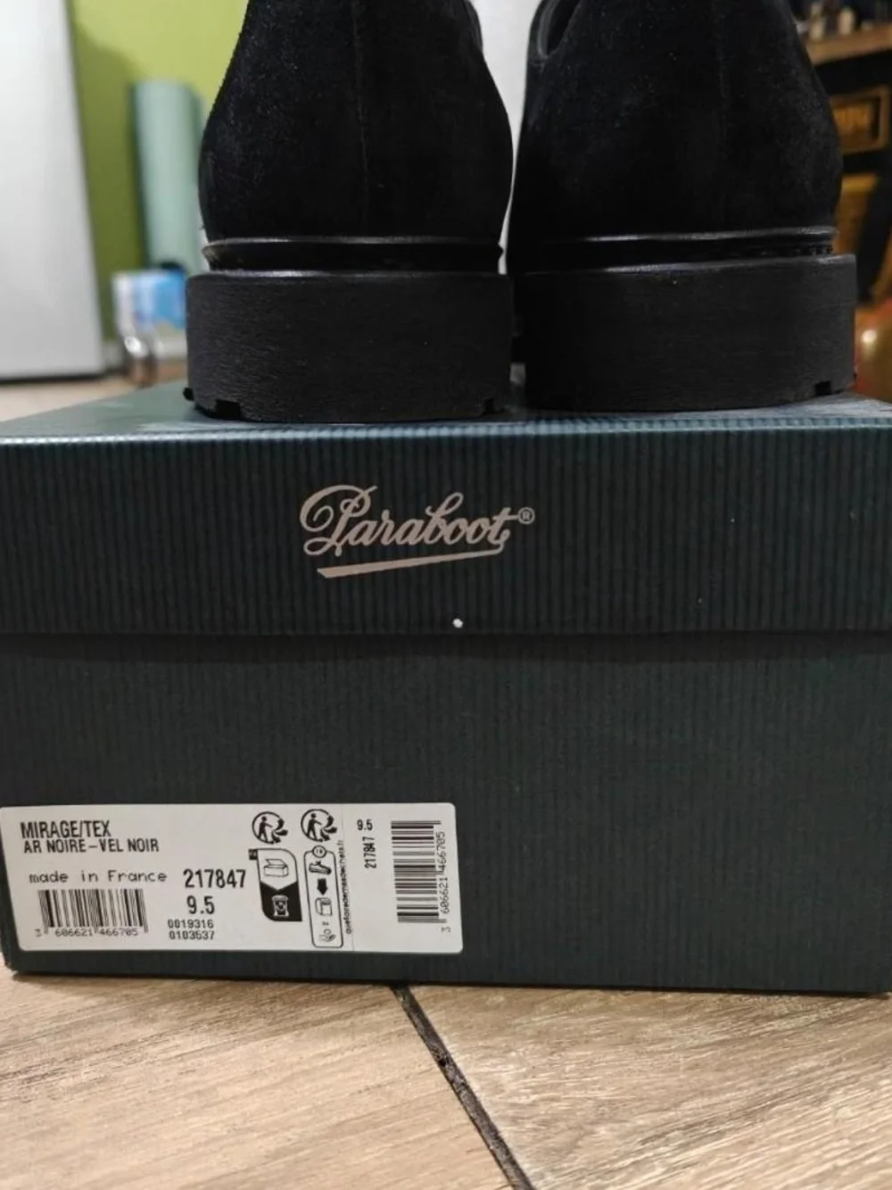 Arpenteur Paraboot Oxfords Black Suede Lace-Up Men’s Derby Shoes 9.5